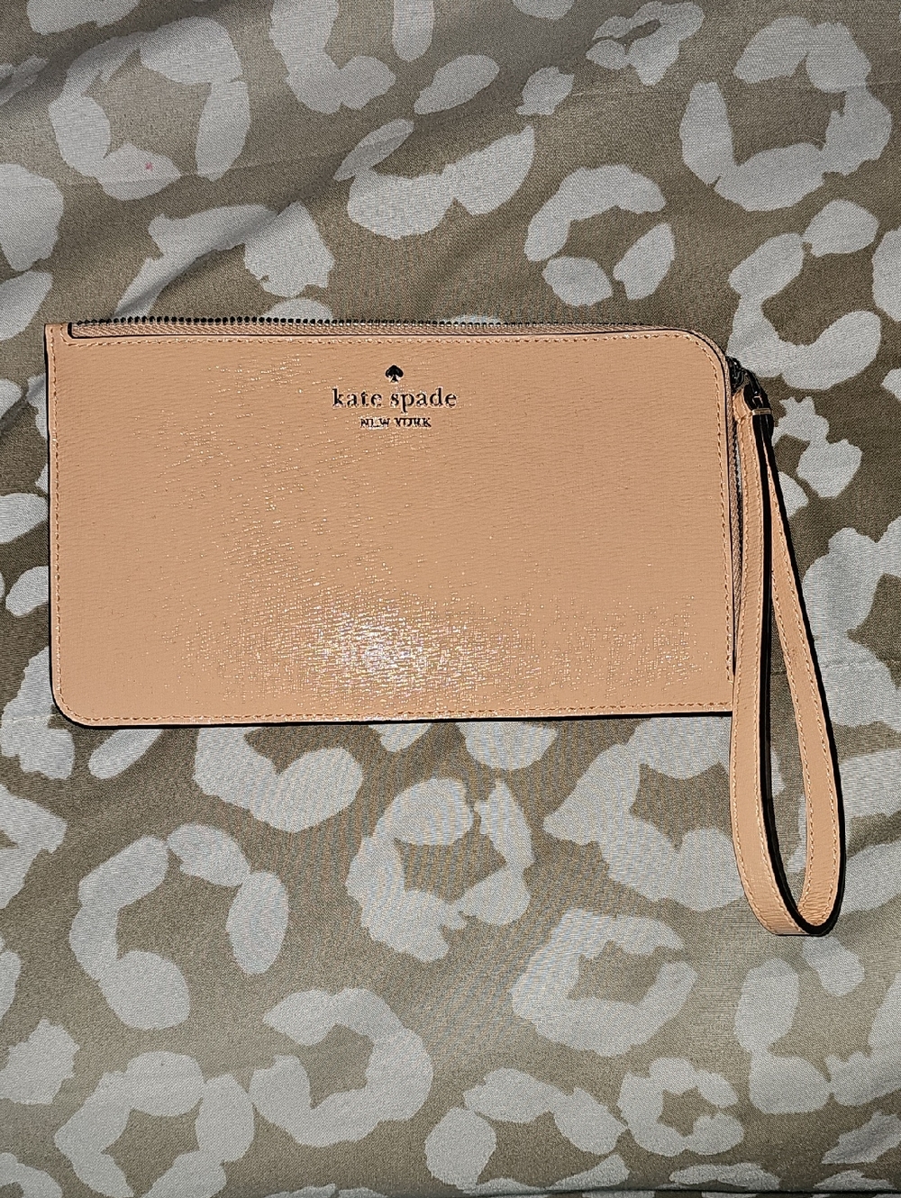 kate spade Peach Patent Wristlet Clutch